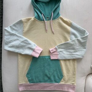 Pastel Colorblock Hoodie Sweater